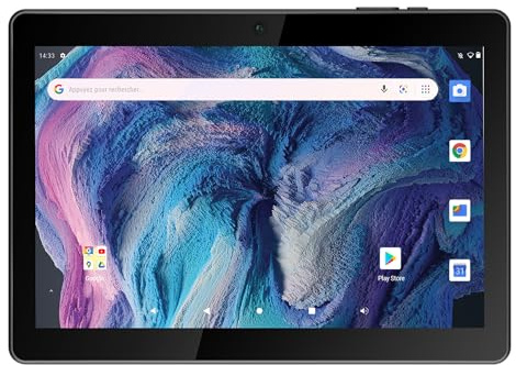 Logicom 130 multimedia vuxen 10,1 surfplatta - 2 MP/AR 5MP AV-kamera - videospelare - videosamtal - wifi - bluetooth - USB-C - Android 13-32 GB lagring - 5 000 mAh batteri - svart
