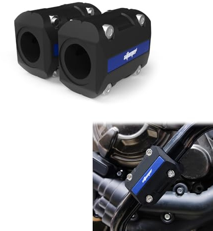 Xitomer 1 Pair 22mm/25mm/28mm Motorcycle Engine Guard Bumper Crash Bar Protectors, Motorcycle Crash Bar Protectors Frame Sliders (Blue)