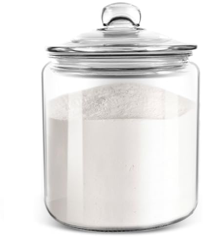Masthome 1 Gallon Glass Jar with Lid,Large Glass Cookie Jar,Wide Mouth,Dishwasher Safe,Large Clear Jar,Storage Containers with Lids For Flour,Nuts,Cookies,Snacks