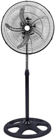 Italia Magazzini Ventilatore A Piantana Con 5 Pale In Acciaio Regolabile Oscillante 3 Velocità