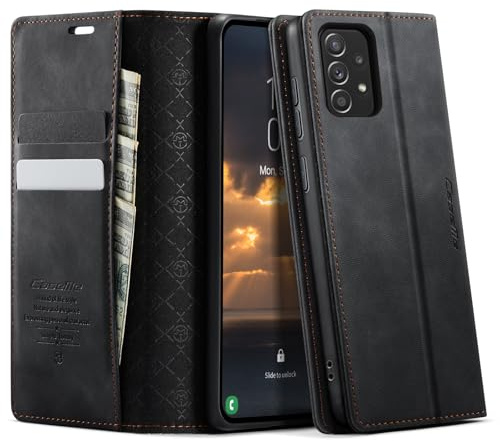 CaseMe Cover Libro per Samsung Galaxy A52, Portafoglio RFID Magnetica