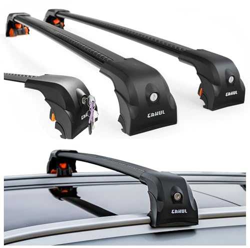 CHROMEMASTER Lockable Roof Rack, Cross Bars Compatible with Ford Puma 2020+; Suitable for Mounting Roof Boxes, Bike Racks, Ladder | Ideal Roof Bars for Holidays, Travel, and Everyday Use