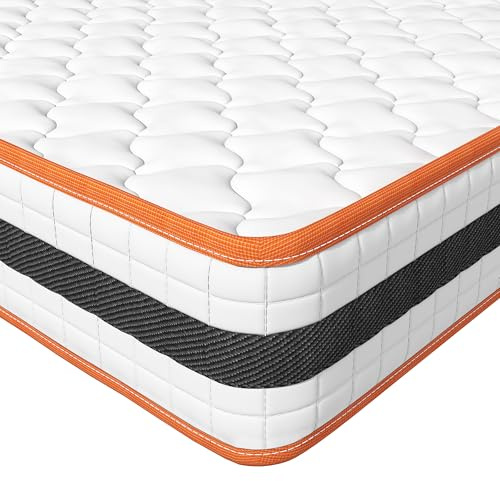 CozyLiving Hybrid Memory Foam and Spring Mattress, Single 3ft Breathable Memory Foam Mattress, Orthopaedic Comfort, Pressure Relief and Hypoallergenic