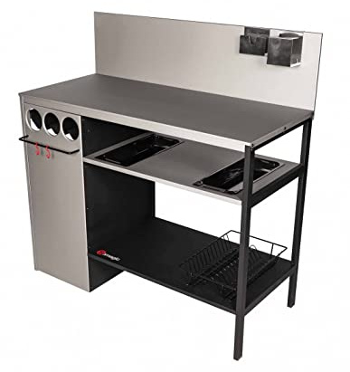 Somagic DES12 - Cuisine d'été en acier 110,5 x 53,5 x 113 cm