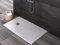 Essence ArredoBagno Ardesia Duschwanne aus Marmor in Marmor-Optik mit Gelcoat aus Edelstahl, Weiß, 110 x 120