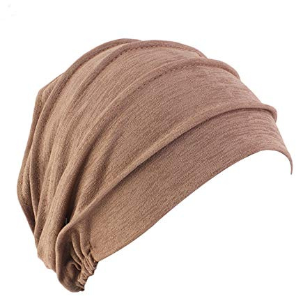 QCHOMEE Femme Bonnet Turban Extensible Bonnet de Nuit Sommeil Coton Couvre-Chef Calotte Doux Chapeau Bandeau Foulard Musulmane Mode Casquette de Perte Cheveux pour Alopécie Sortie Vacances