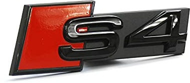 Audi 8W0071805 - Scritta S4 Clip Tuning, Stemma Black Edition, nero/rosso