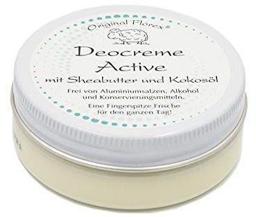 Deocreme 40ml, Active, sportlich-frisch, von Florex, frei von Aluminiumsalzen, Konservierungsmitteln und Alkohol