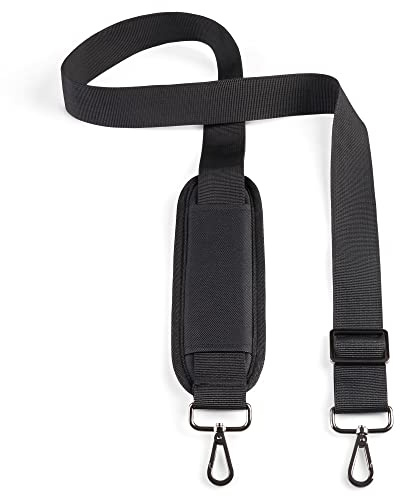 Replacement Handbag Straps Crossbody - Black Strap For Handbags, Laptop Bag, Briefcases And Messenger Bag - Sturdy Shoulder Straps For Bags Padded Anti-slip Adjustable Bag Strap