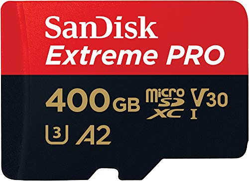 SanDisk Extreme PRO microSDXC UHS-I Speicherkarte 400 GB + Adapter & RescuePRO Deluxe (Für Smartphones, Actionkameras oder Drohnen, A2, Class 10, V30, U3, 200 MB/s Übertragung)
