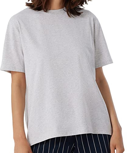 Schiesser Mix + Maglietta da Notte Relax Parte Superiore del Pigiama, Oscurante, Grigio Mel_17967, 42 Donna