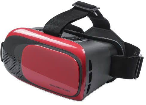 VR Occhiali 3D Realta' Virtuale Visore Glasses Cellulare Per Iphone x Android tv compreso telecomando a scelta (ROSSO)