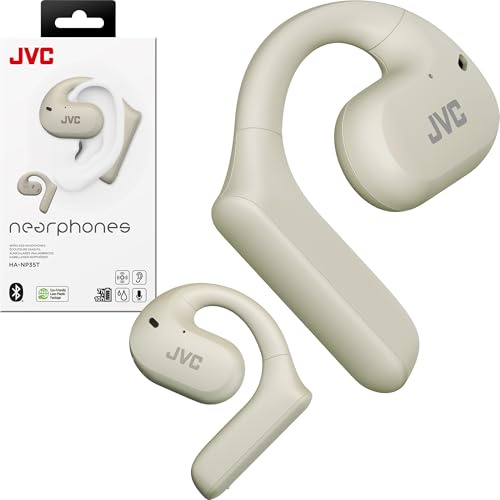JVC HA-S36WW Bluetooth 5.2 Headphones Lightweight Over Ear (White)