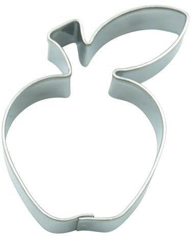 BekkiB - Cortador de galletas manzana - aprox. 4,5 x 3,6 cm - Cortador de manzana de acero inoxidable apto para lavavajillas - Para hornear galletas - 7849