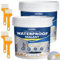 LiquiÉtanchéité Transparent 1KG | Agent Anti-Fuite Imperméable Intérieur/Extérieur | Réparation Fuites Salle de Bain, Toiture, Carrelage | Membrane Waterstop Incolore à Base d'Eau