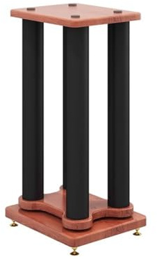 Soportes de madera para altavoces de escritorio y satélite de alta fidelidad para cine en casa, diseño hueco para relleno de arena, 1 pieza (30 x 35 x 50 cm)