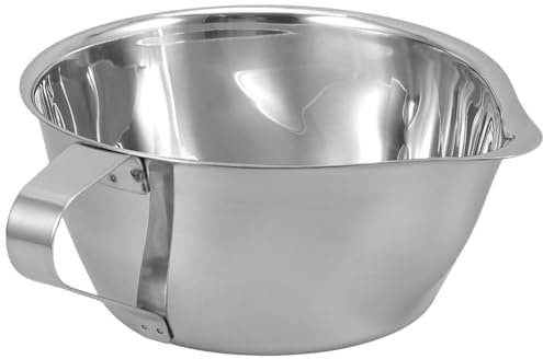 GLEAVI Bol Séparateur d'Huile en Acier Inoxydable 500Ml Passoire Multifonction Cuisine et Graisse Outil de Cuisson Pratique Séparateur d'Huile pour Soupe