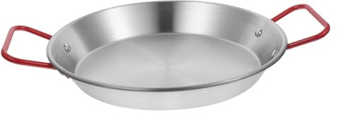 ELAYARD Sartén Inoxidable Cacerola Pequeña Sartén Sartenes Bandeja Cocinando Utensilio De Pasta Para Espaguetis Plata