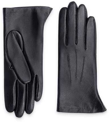 GLOVE STORY Gants Cuir d'Agneau pour Femme avec Doublure 100% Polyester Chaud - Matière Élégante, Douce et Confortable -Idéal en Hiver - Fabrication Artisanale