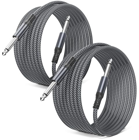 Elebase Guitar Lead 3M 2Pack,1/4 inch TS Mono Guitar Cable