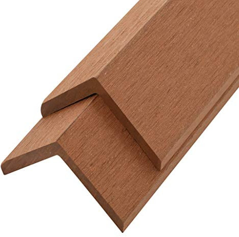 vidaXL 5x Abschlussleiste Terrasse WPC 170cm Hellbraun Abdeckleiste L Leiste