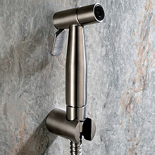 Ensemble De Douche À Jet De Bidet À Main Kit De Douche De Pulvérisateur De Toilette Robinet De Bidet, Nickel Brossé, Acier Inoxydable 304 Chine Ensemble 2