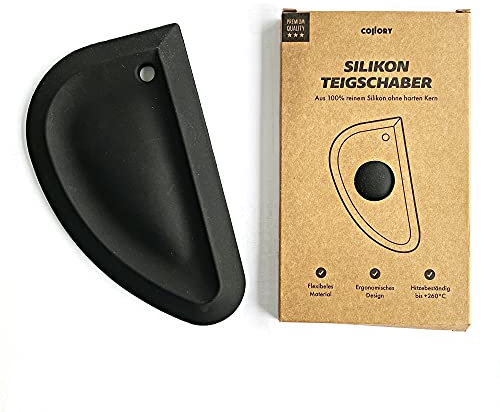 Collory® Silikon Küchen Schaber weich, ergonomischer Schüsselschaber für Flüssigkeiten, Flexibel und weich ohne harten Kern, antihaftbeschichtet und Hitzebeständig, BPA-frei und lebensmittelecht
