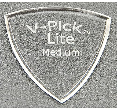 V-Picks™ »MEDIUM POINTED LITE - GUITAR AND MANDOLINE PICK« Plektren für Gitarre und Mandoline - 1.5mm - Farbe: Crystal Clear