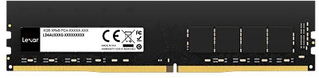 Lexar UDIMM DDR4 RAM 8GB 3200 MHz, 288-Pin U-DIMM Desktop Memory, High Performance Computer Memory, RAM Module Upgrade (LD4AU008G-B3200GSST)