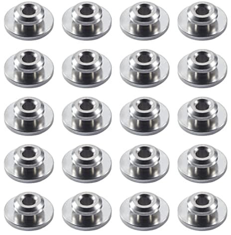 Lot de 20 manchons de protection en acier inoxydable pour poteaux en bois et composites 1/8, douilles de protection pour garde-corps de câble métallique 1/8, T316 Marine Grade