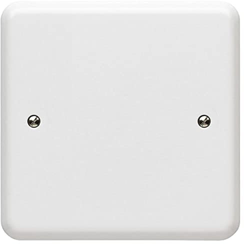 1 Gang Blank Plate, Single Gang Electrical Blanking Plate White, Square Shape Plastic Cover for 1 Gang Plug Socket (1 Gang Blank Plate)