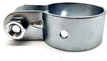 DOJA INDUSTRIAL | Pfosten Zaun Schelle | 48 mm | PACK 20 | Zaunstrebe Metall Endschelle | Pfosten Nagel Schellen | Einstellbare Zaunpfosten Befestigungsschelle | Runde Zaun-Pfähle Strebenschelle