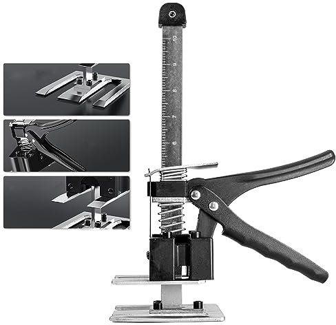Arbeitssparende Armtürverwendung Plattenheber Schrankheber Klemmplatten-Nivelliersystem 529lb/240kg für Böden, Türen, Schrankinstallation Heber für Gipskartonplatten,Mit Skala (29 cm)