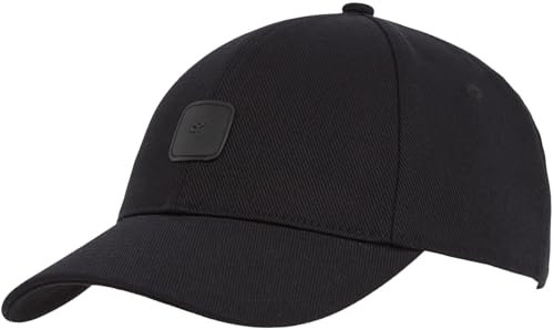 Calvin Klein Damen Cap Monogram mit Logo-Badge, Schwarz (NA Black), Einheitsgröße