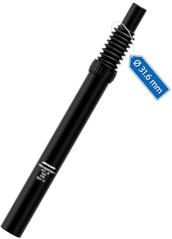 Zoom Bike Suspension Seatpost：31.6X 350 mm Shock Absorber Damper Bicycle Seat Post ,with Suspension Headless for E-Bike MTB BMX