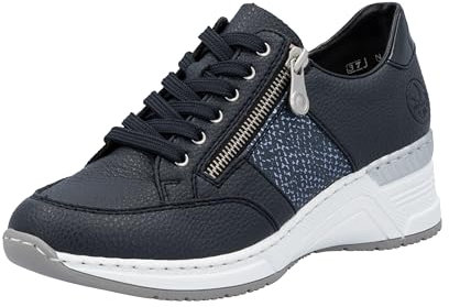 Rieker Damen N4322 Sneaker, Blau, 39 EU