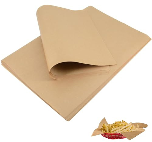 DAQUN 120 Pcs Parchment Paper Sheets, Baking Paper Sheets, Pre-Cut 8x12 Inch Non Stick Greaseproof Cooking Paper for Roasting, Baking Tray, Cookies, Oven, Air Fryer