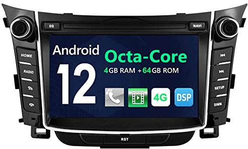 RoverOne Sistema Android Autoradio GPS para Hyundai I30 2011 2012 2013 con Navegación Estéreo Multimedia Bluetooth DVD USB Mirror Link