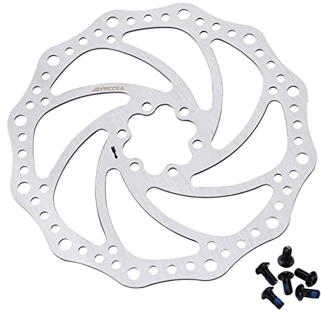 Bynccea 140mm 160mm 180mm 203mm Disque de Frein Rotors en Acier Inoxydable Vélo Frein À Disque Center Lock Rotor avec 10 Vis Fit pour Vélo De Route, VTT, BMX.