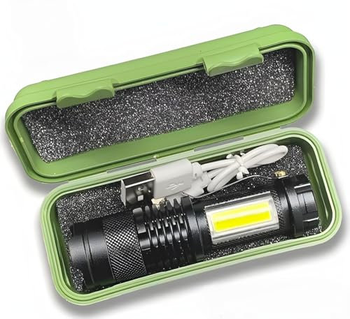 Genérico Linterna led de alta potencia recargable 2000 lúmenes 5 modos impermeable con enfoque variable linterna táctica militar hogar al aire libre senderismo acampada cámping excursiones