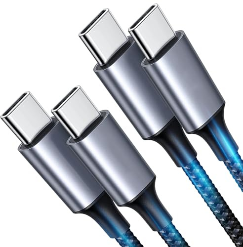 Fannoday Cavo USB C, [2 Pezzi 0.5M] Cavo Type C to TypeC 60W Ricarica Rapida Compatibile con iPhone 16/15 Serie, Compatibile con Galaxy S24/S23, Android Auto-Grigio