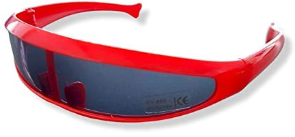 Inception Pro infinite - Occhiali da Sole - Sportivi da Sci - Ciclismo - Motociclismo - Unisex - Uomo - Donna - Sport - Glasses - Più venduto Natale e Compleanno (Rosso - Lente Nera)