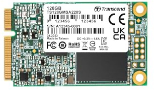 SSD 128GB Transcend MSA220S mSATA 3D NAND, SATA3