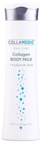 COLLAMEDIC Lozione Corpo con Acido Ialuronico, Collagene, Burro di Karité, Olio di Jojoba e Mandorle – Idrata, Rassoda e Ringiovanisce la Pelle – 300 ml