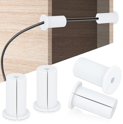 Kit di Instradamento Cavi per Starlink per Foro a Muro da 2,54cm, Alimentazione del Cavo Tramite Boccole Passacavo per Starlink Router Cavi ed Ethernet Adattatore (Bianco, Confezione da 4)