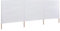Mengtu 3-teiliges Windschutzgewebe Faltbar Strand Sichtschutz Windschutz Zaunblende für Balkon Strand Terrasse Camping Garten Zaun 400 x 120 cm Weiß Garten Möbel