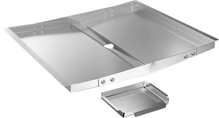 Folpus Bandeja de grasa universal para parrilla, resistente al óxido, resistente al calor, para barbacoas y fiestas