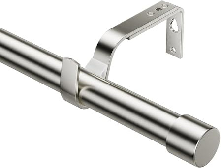 Extendable Curtain Rods 76-135cm, Dia 25mm Splicing Curtain Pole with Adjustable Brackets for eyelet curtains, Heavy Duty Decorative Windows Rods for Bedroom, Living room