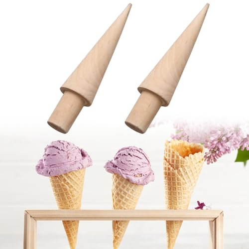 Waffelkegelroller, 2 Stück Waffelhorn Pizzaroller, Eiswaffelformer, Waffelhörnchen, Kegel Waffelformer, Hörnchen Former Kegel für DIY-Waffeln und Eistüten