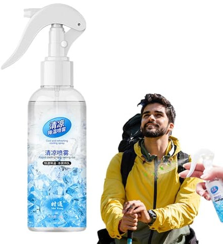 Spray rinfrescante per il corpo,Instant Cooling 100ml Spray Lenitivo e Protettivo per Viso e Corpo - Raffreddamento, Mantieni fresco al caldo, Raffreddamento per lavoratori all'aperto, di ra